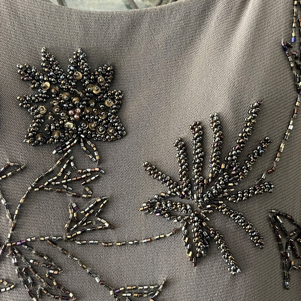 SUE WONG Vintage Nocturne Beaded Gown and scarf wrap - Picture 6 of 17